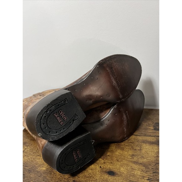 NEW Cody James Larsen Western Boots Medium Toe ~ Distressed Brown Men's Sz 9D - Picture 8 of 12